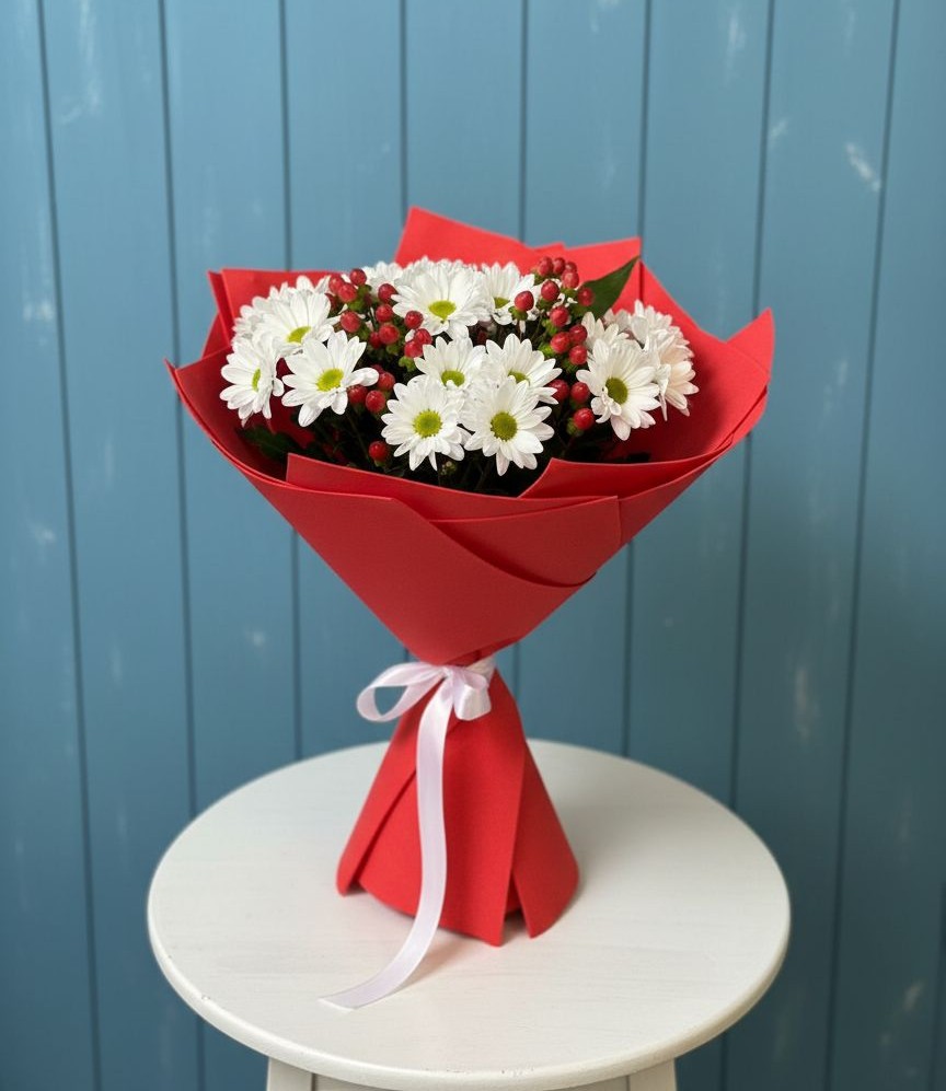 Букет цветов из: Хризантемы в Среднеколымске