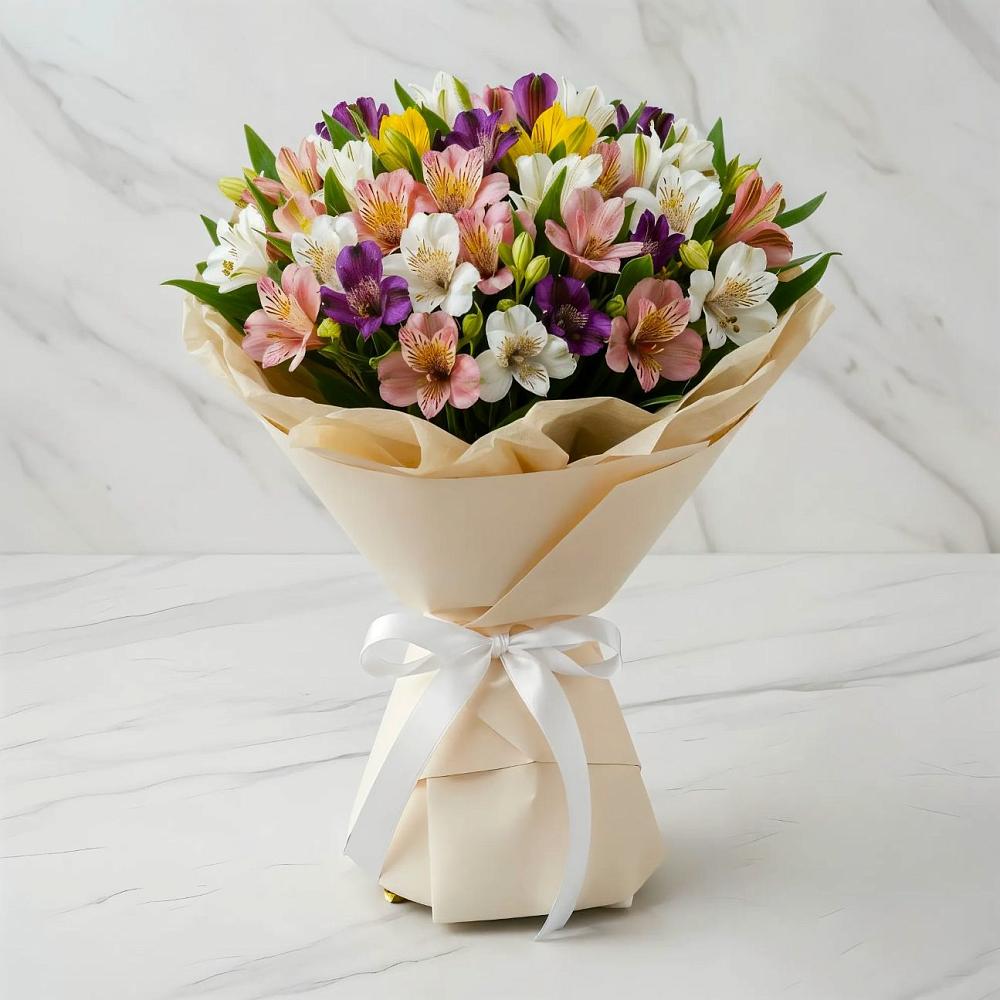 Букет цветов из: Альстромерии в Среднеколымске