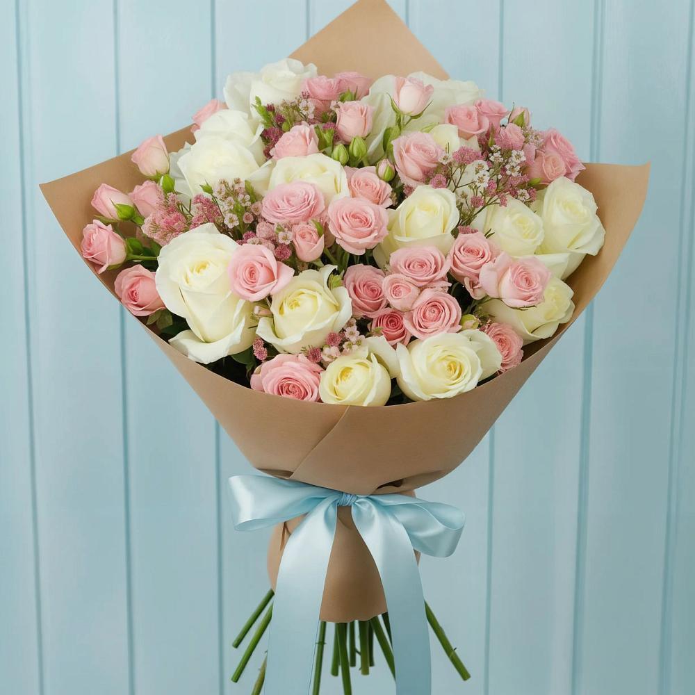 Букет цветов из: Розы в Среднеколымске