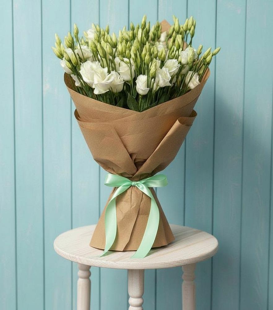 Букет цветов из: Лизиантусы в Среднеколымске