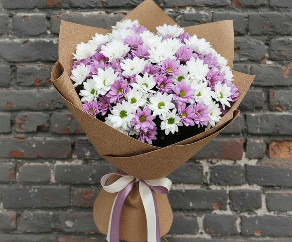 Букет цветов из: Хризантемы в Среднеколымске