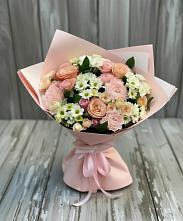 Букет цветов из:  Гвоздики, Розы и Хризантемы #REPLACE_PRED# Среднеколымске