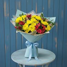 Букет цветов из:  Альстромерии и Хризантемы #REPLACE_PRED# Среднеколымске