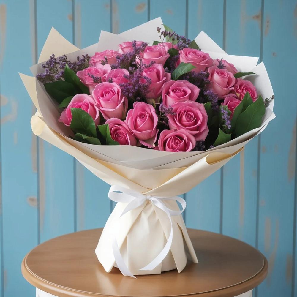 Букет цветов из: Розы в Среднеколымске